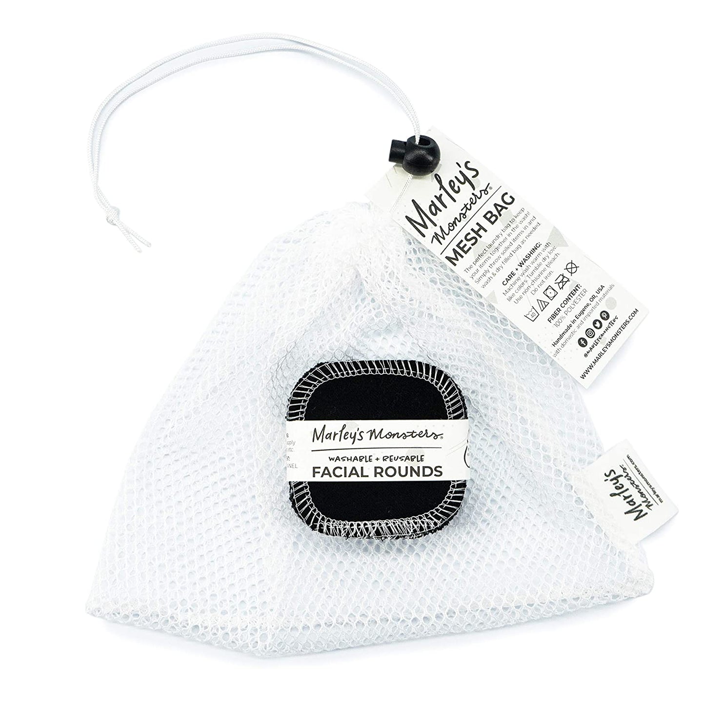 Mesh Laundry Bag & Facial Rounds Set