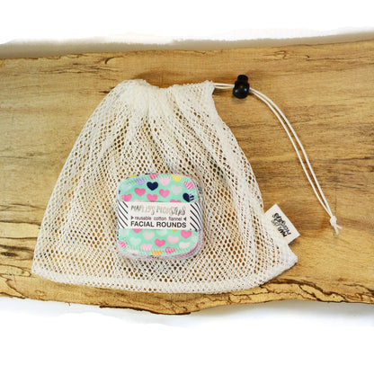 Mesh Laundry Bag & Facial Rounds Set