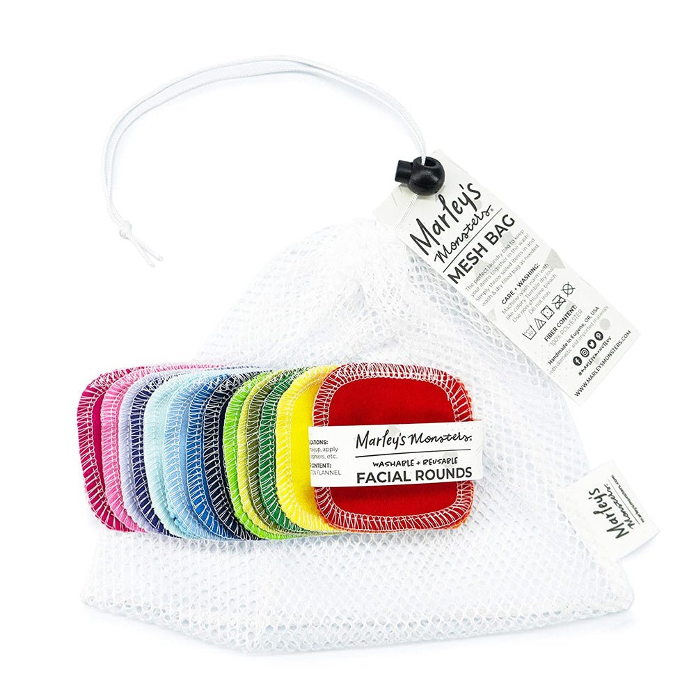 Mesh Laundry Bag & Facial Rounds Set