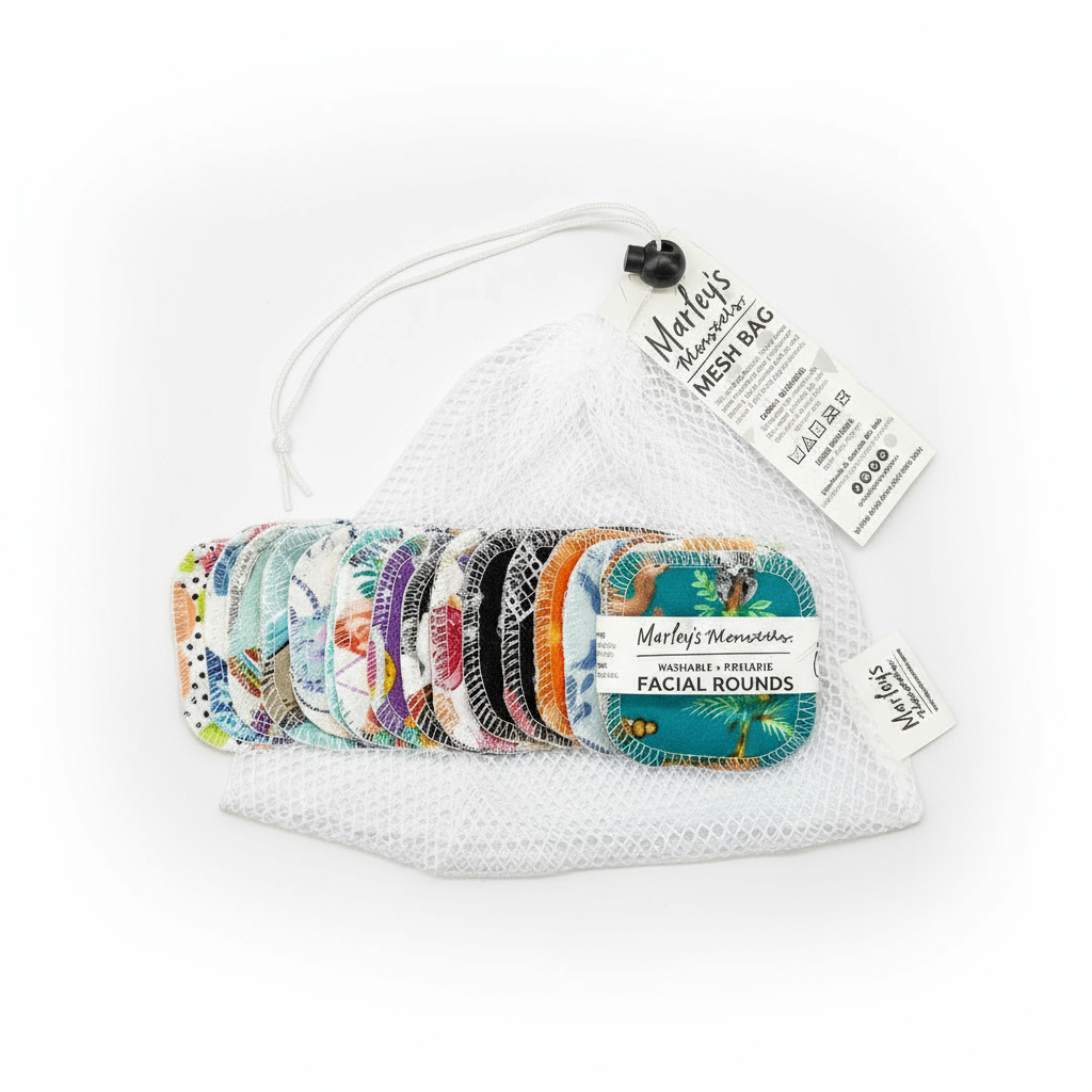 Mesh Laundry Bag & Facial Rounds Set