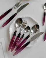 Meteor Flatware Set of 16 Pcs ( $3.5 Each ) - Sleek Modern Cutlery Silverware Set