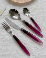 Meteor Flatware Set of 16 Pcs ( $3.5 Each ) - Sleek Modern Cutlery Silverware Set