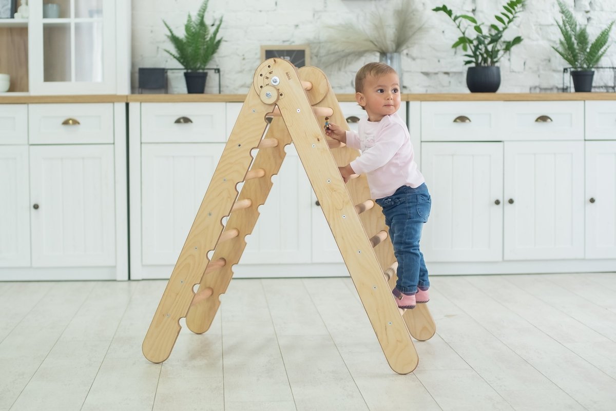 Montessori Triangle Ladder - Handmade Climber for Kids 1-7 y.o. – Beige by Goodevas