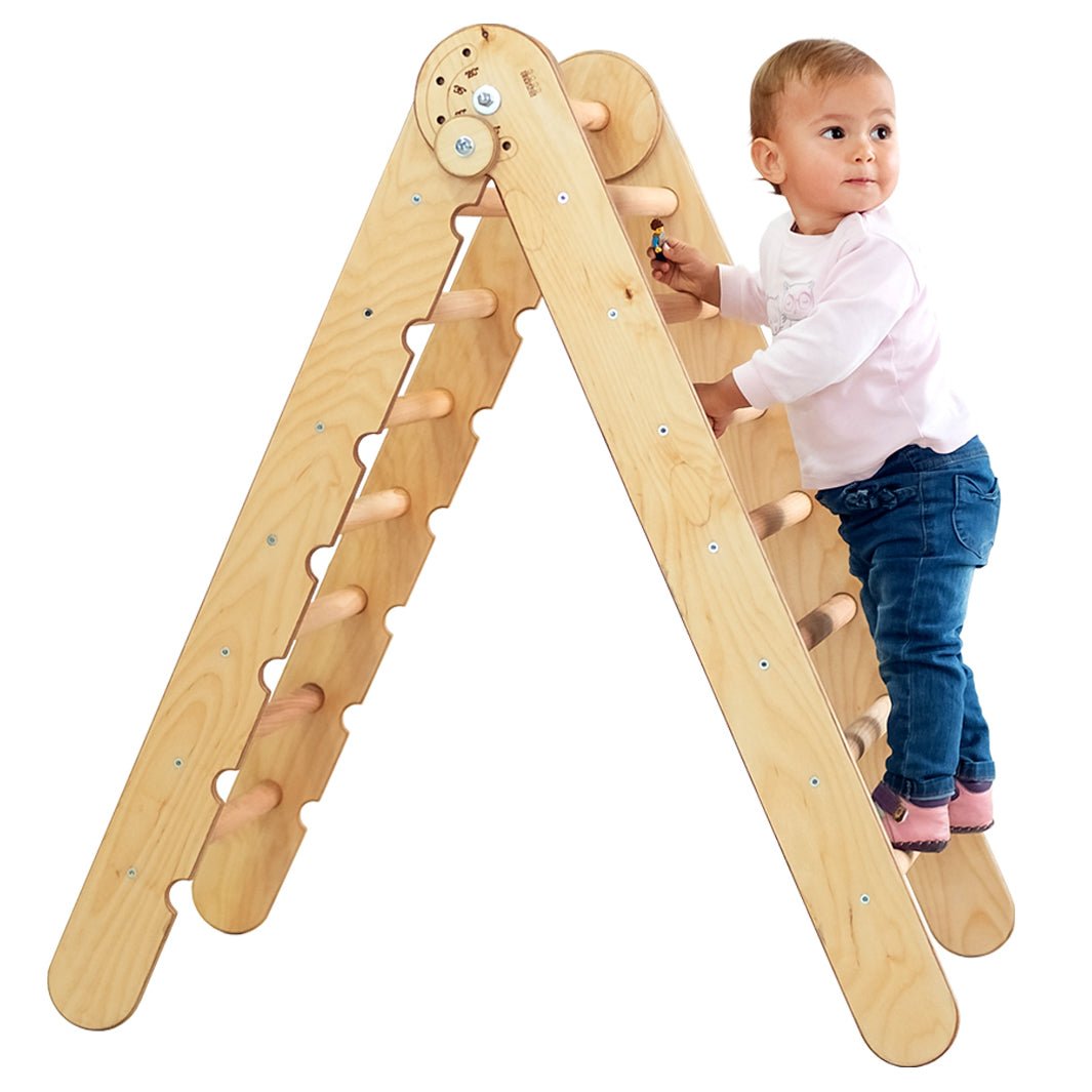 Montessori Triangle Ladder - Handmade Climber for Kids 1-7 y.o. – Beige by Goodevas