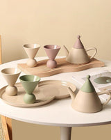 Morandi Ceramic Tea Set Gift Box - Nordic Handmade Cute Teapot & Tea Cups Set of 3 Pcs ( $26.6 Each )