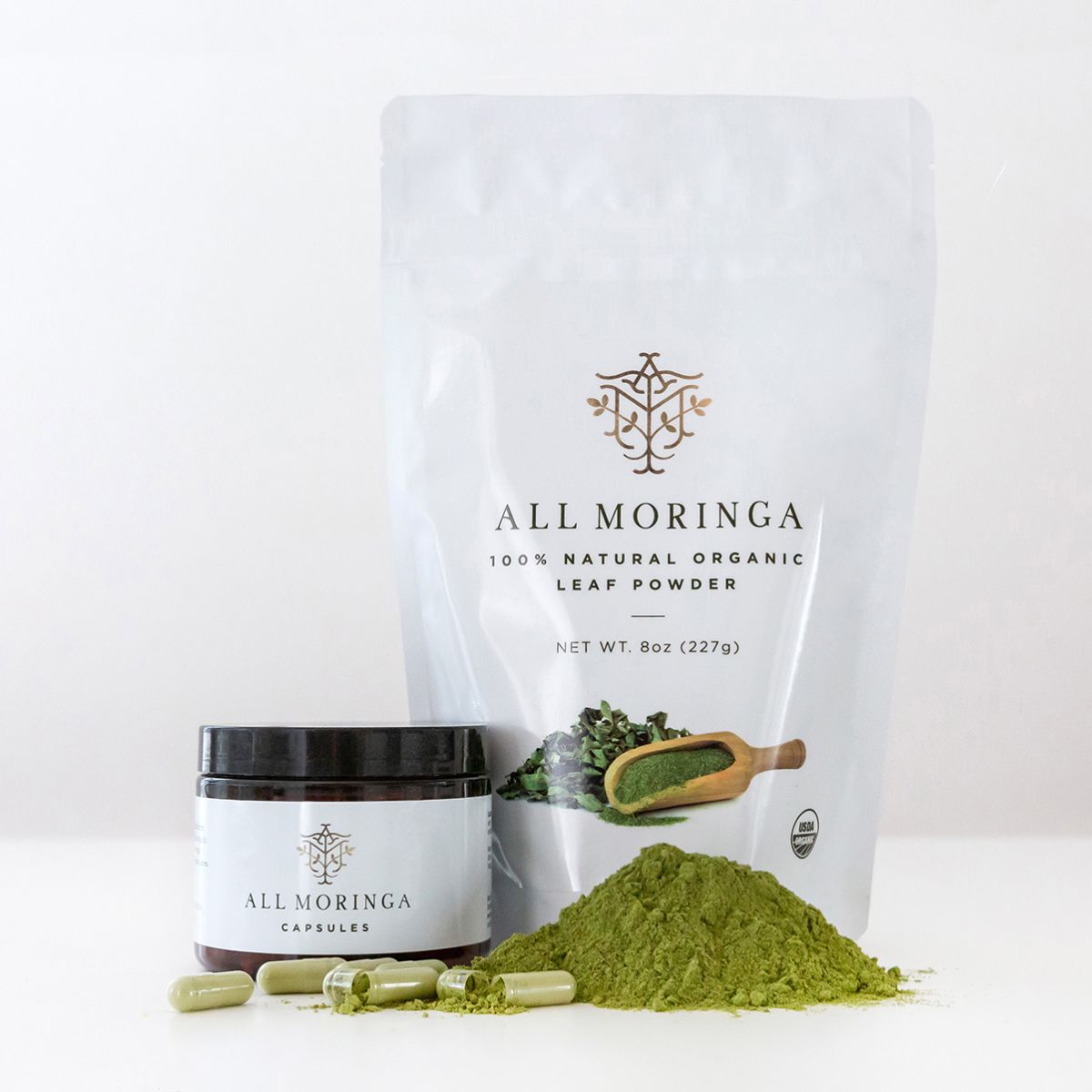 Skincare supplements Moringa Face Cream + Moringa leaf Capsules/Powder | Beautiful Inside and Out