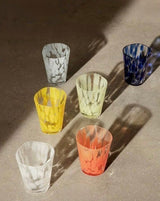 Mouth Blown Colored Monochrome Spot Tumbler Set of 6 ( $16.6 Each )