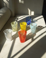 Mouth Blown Colored Monochrome Spot Tumbler Set of 6 ( $16.6 Each )