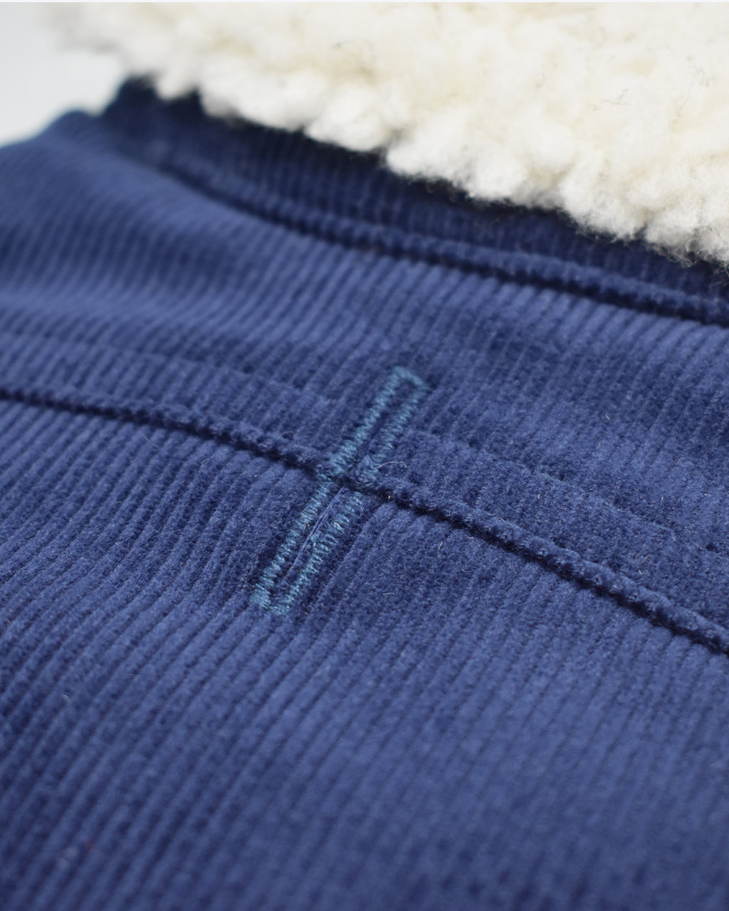 DOG COAT CORDUROY AND SHERPA. NAVY.