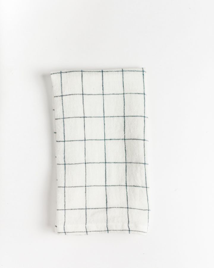 Stone Washed Linen Windowpane Napkins by Creative Women