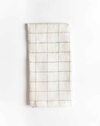 Stone Washed Linen Windowpane Napkins by Creative Women