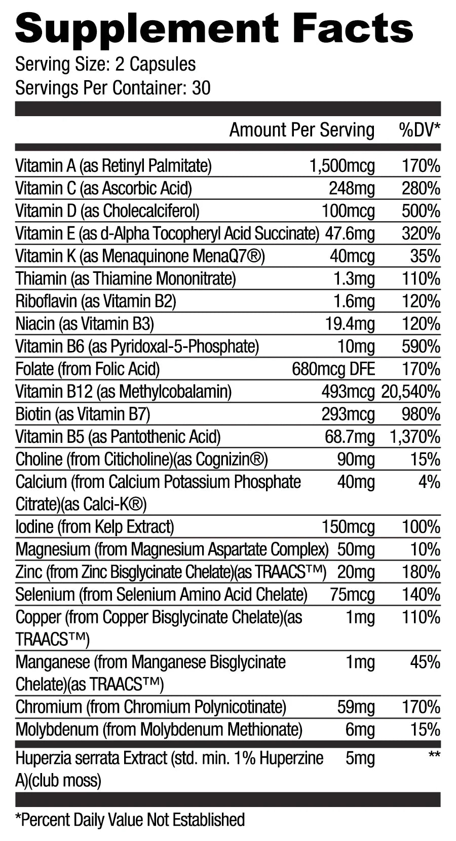 Ryse VitaFocus Multi-Vitamin