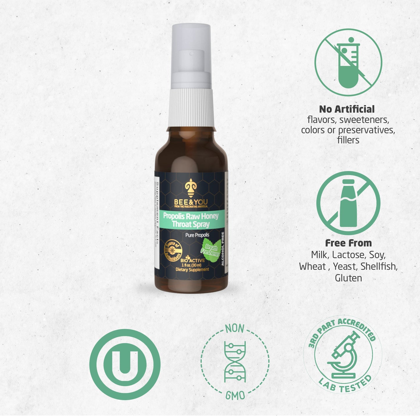 Propolis+Raw Honey Throat Spray