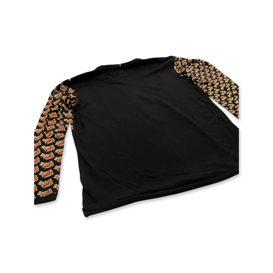 Quetzalcoatl Long sleeve T-Shirt, Black