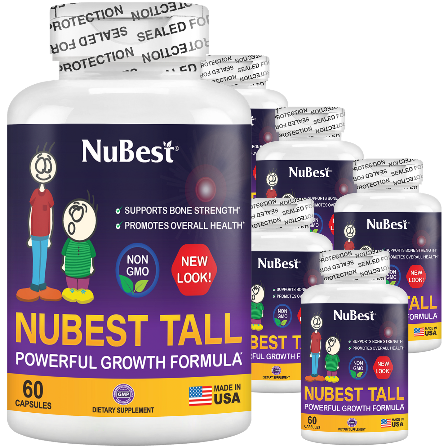 NuBest Tall, Powerful Growth for Kids & Teens (5+), Non-Milk Drinkers, 60 Capsules by NuBest Nutrition®