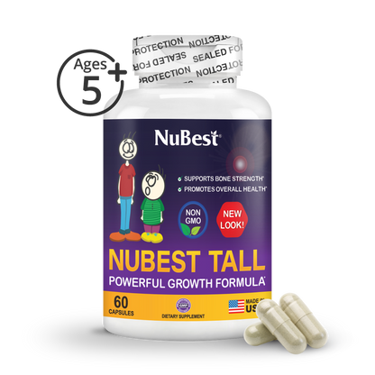 NuBest Tall, Powerful Growth for Kids & Teens (5+), Non-Milk Drinkers, 60 Capsules by NuBest Nutrition®