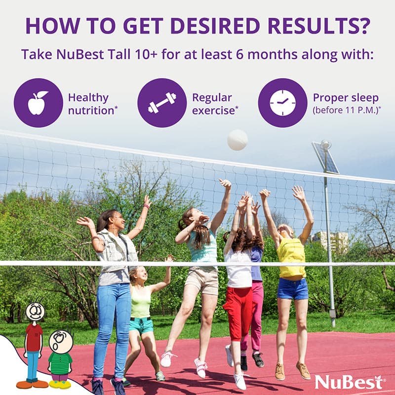 NuBest Tall 10+, Powerful Growth for Kids & Teens (10+), Milk Drinkers, 60 Capsules by NuBest Nutrition®