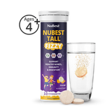 NuBest Tall Fizzy, Effervescent Tablets for Ages 4+, Orange Flavor, 10 Servings by NuBest Nutrition®