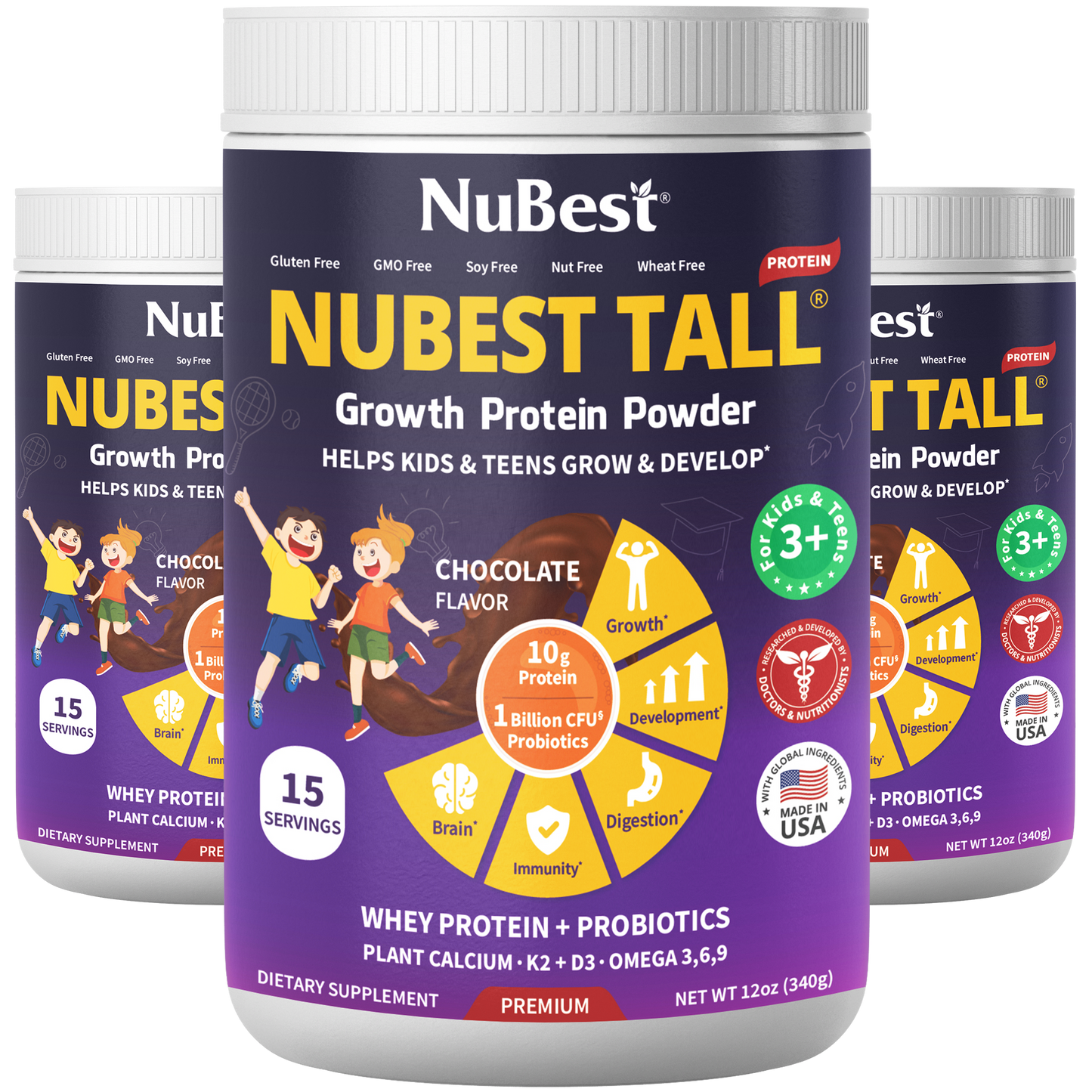 NuBest Tall Protein, Chocolate Shake, 15 servings by NuBest Nutrition®