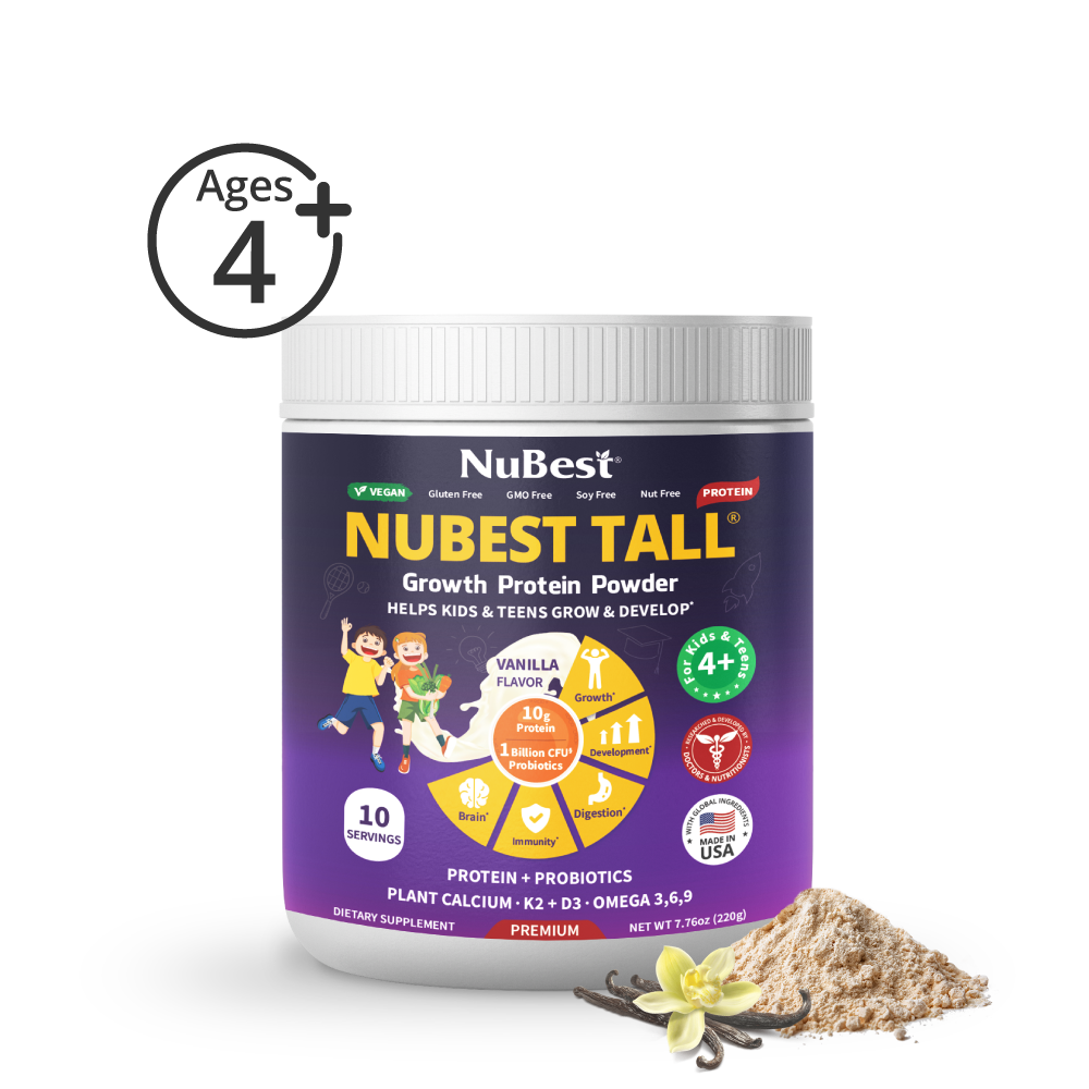 NuBest Tall Protein Vanilla Shake for Kids Ages 4+, 10 Vegan Servings by NuBest Nutrition®