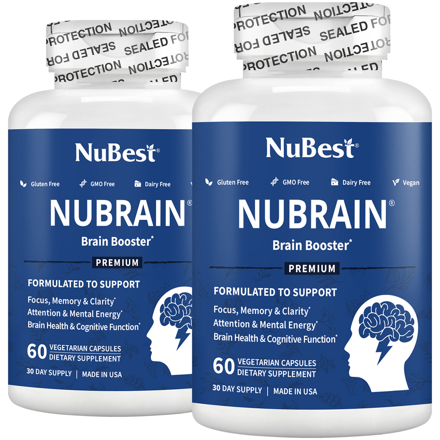 NuBest, NuBrain, Brain Booster, 60 Vegetarian Capsules by NuBest Nutrition®