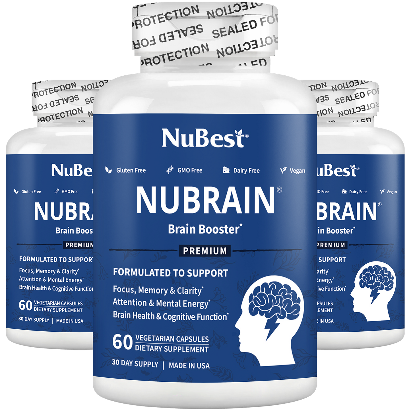 NuBest, NuBrain, Brain Booster, 60 Vegetarian Capsules by NuBest Nutrition®