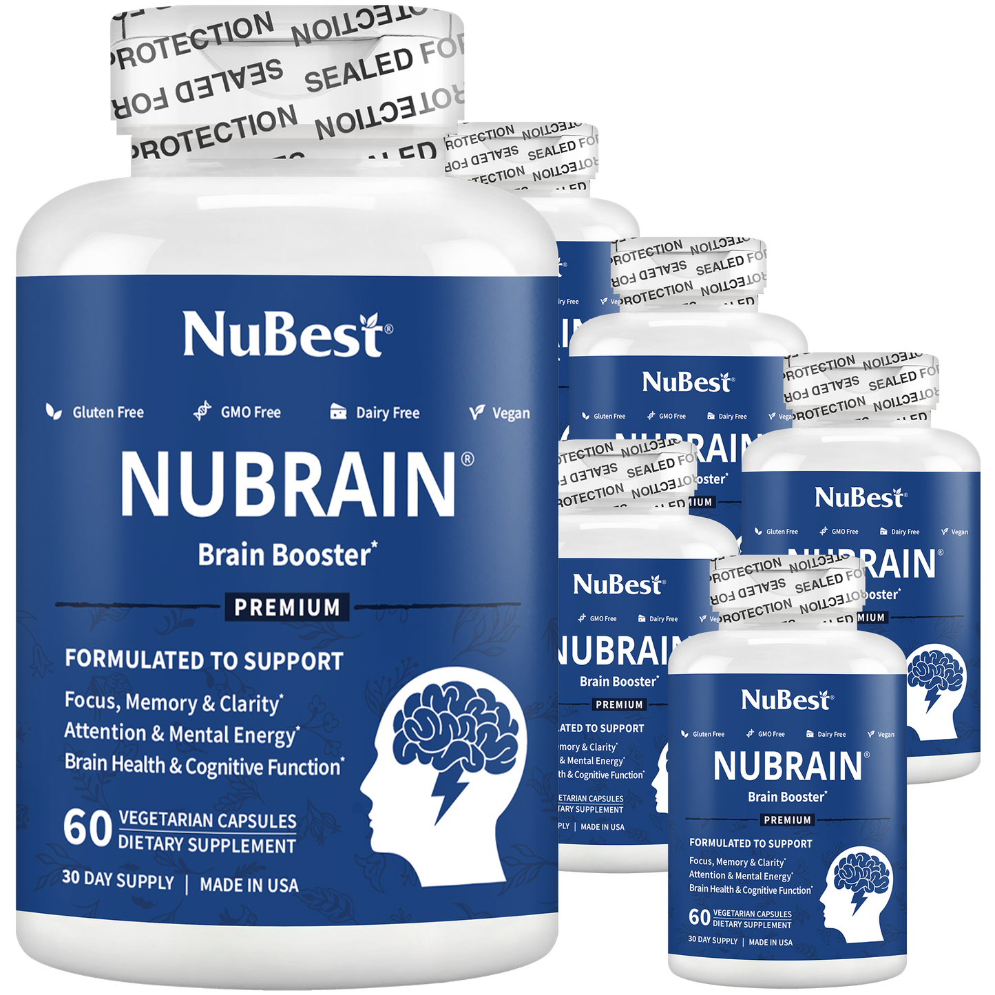 NuBest, NuBrain, Brain Booster, 60 Vegetarian Capsules by NuBest Nutrition®