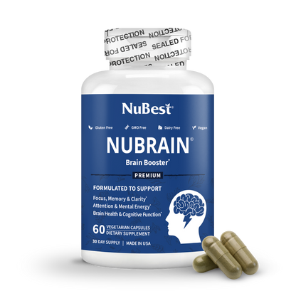 NuBest, NuBrain, Brain Booster, 60 Vegetarian Capsules by NuBest Nutrition®