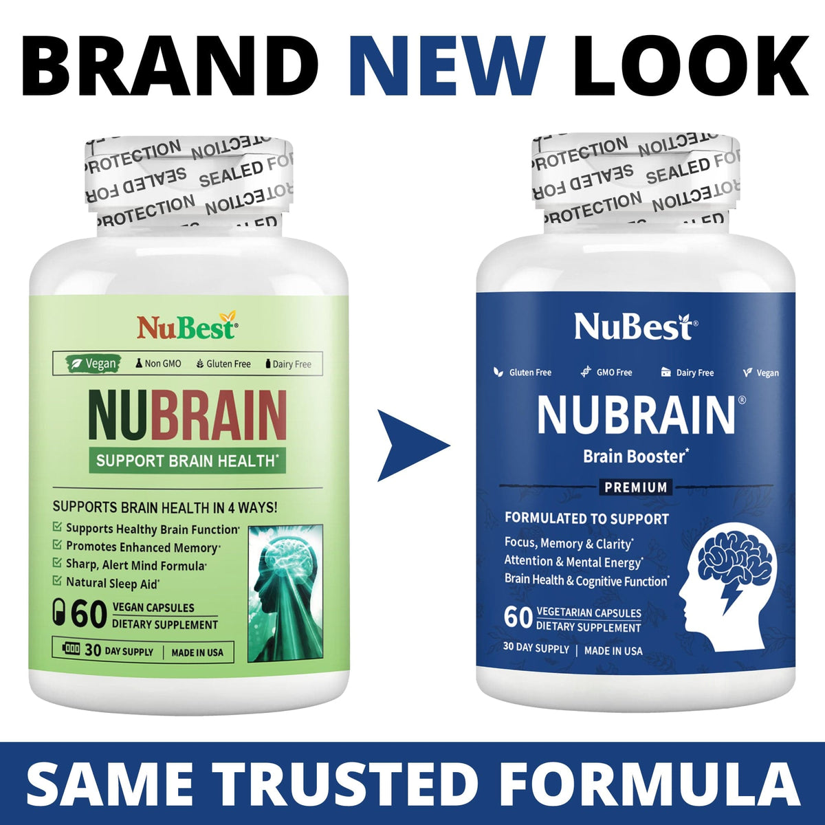 NuBest, NuBrain, Brain Booster, 60 Vegetarian Capsules by NuBest Nutrition®