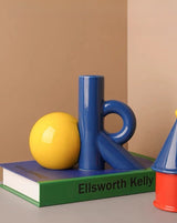 OK Ceramic Bud Vase - Handmade Dopamine Decorative Flower Vase