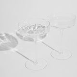 Opulent Angled Coupe Cocktail Glasses, Set of 4