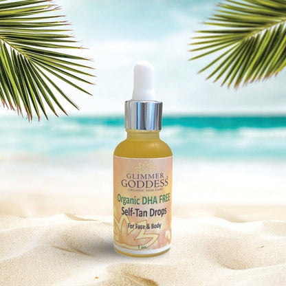 Organic DHA FREE Tanning Drops for Face & Body 1 oz.