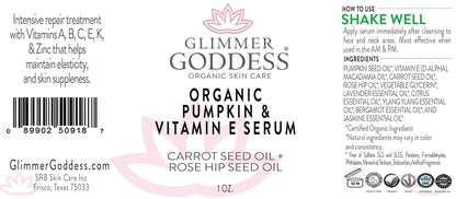 Organic Pumpkin Serum with Collagen Boosting Vitamin E Instant Glow Treatment