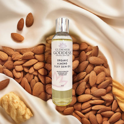 Organic Sweet Almond Silky Skin Oil - 48 Hour Hydration