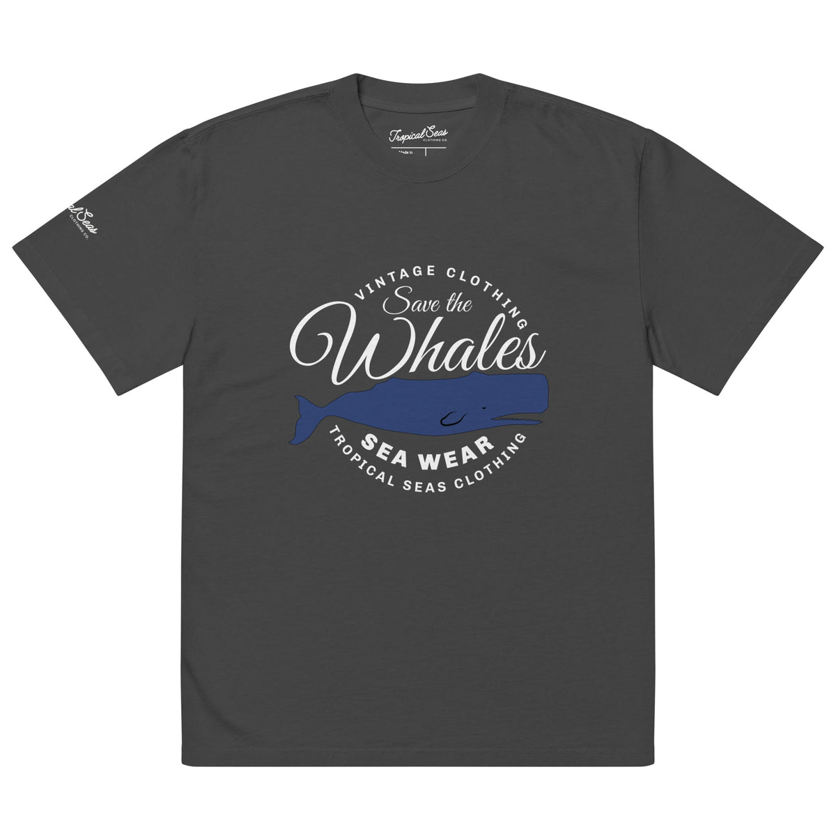 Oversized Vintage Save the Whales faded t-shirt