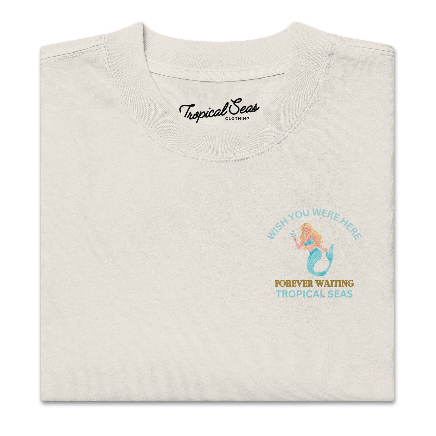 Oversized Waiting Mermaid Faded t-shirt