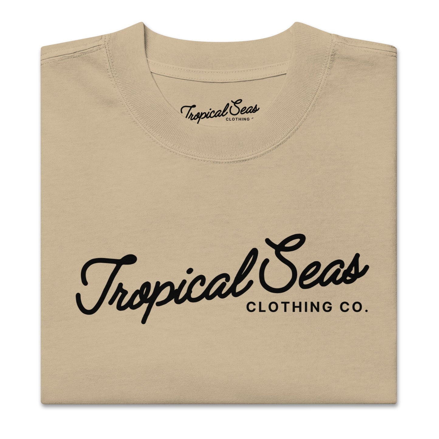 Oversized Tropical Seas Printed Faded T-shirt