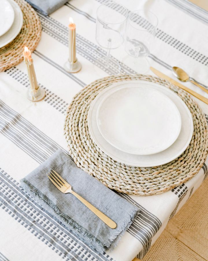 Stone Washed Linen Dinner Napkins by Creative Women