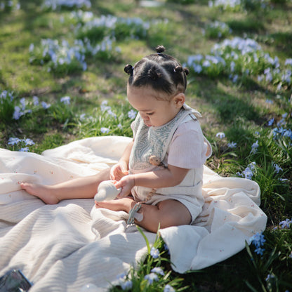 Knitted Ribbed Baby Blanket