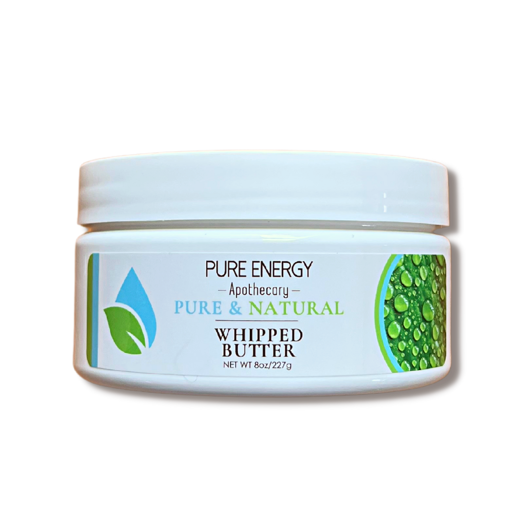 Whipped Butter 8 oz (Pure & Natural, Unscented) by Pure Energy Apothecary