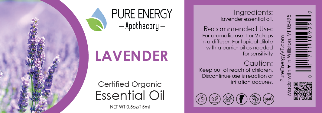 Essential Oil - Lavender 15ml (0.5oz) by Pure Energy Apothecary