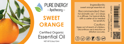 Essential Oil - Sweet Orange 15ml (0.5oz) by Pure Energy Apothecary