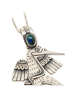 Waterbird Amber Peyote Pendant