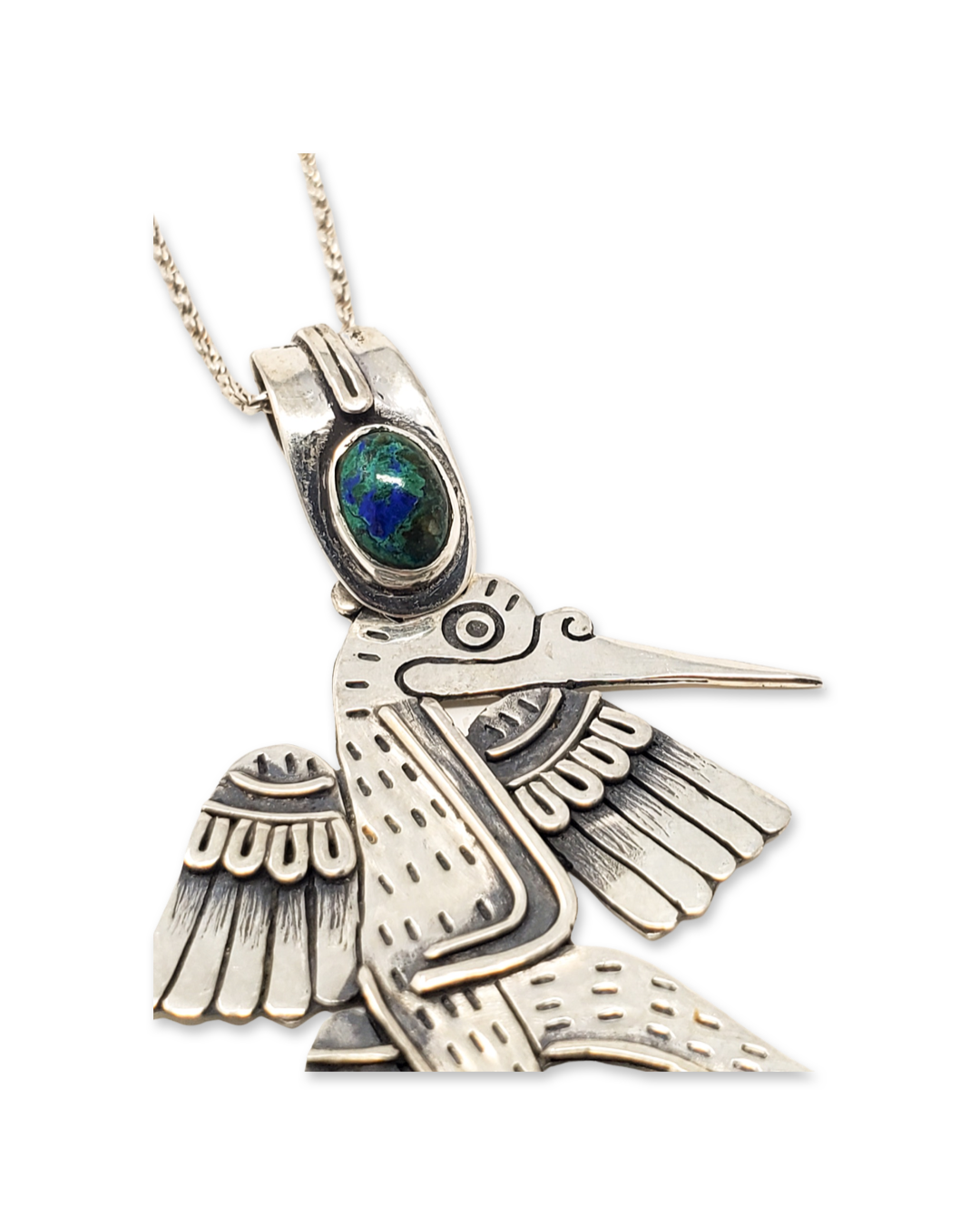 Waterbird Amber Peyote Pendant