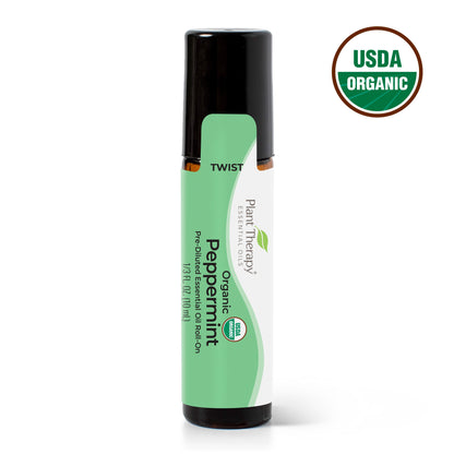 Organic Peppermint Essential Oil Pre-Diluted Roll-On