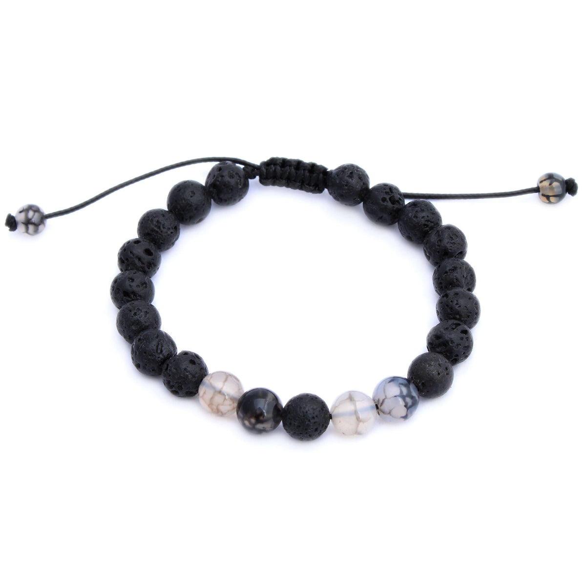 Black Vein Agate Aromatherapy Bracelet