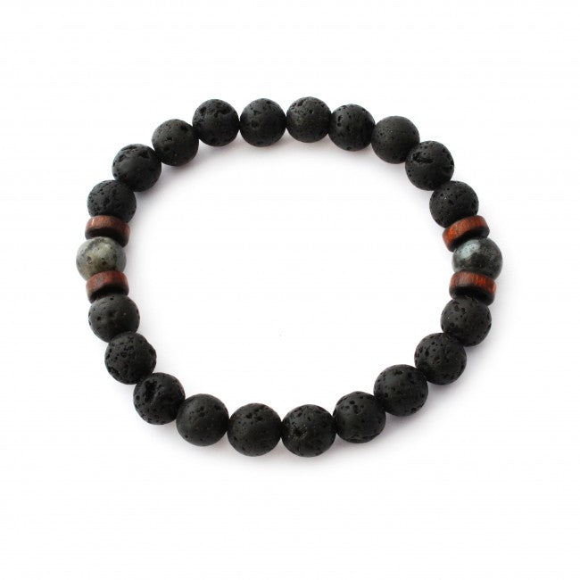 Black Spectrolite Aromatherapy Bracelet