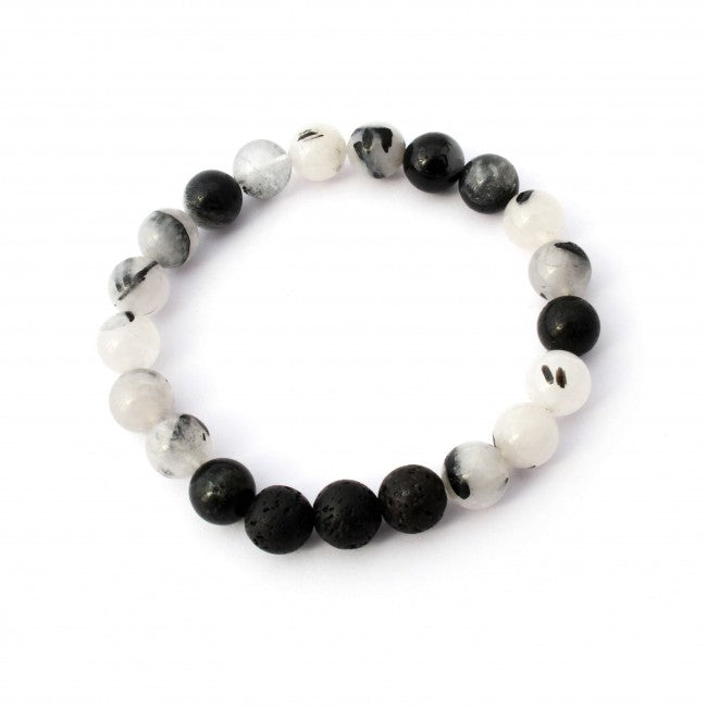 Black Tourmaline Quartz Aromatherapy Bracelet