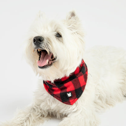 Plaid Dog Bandana - Red