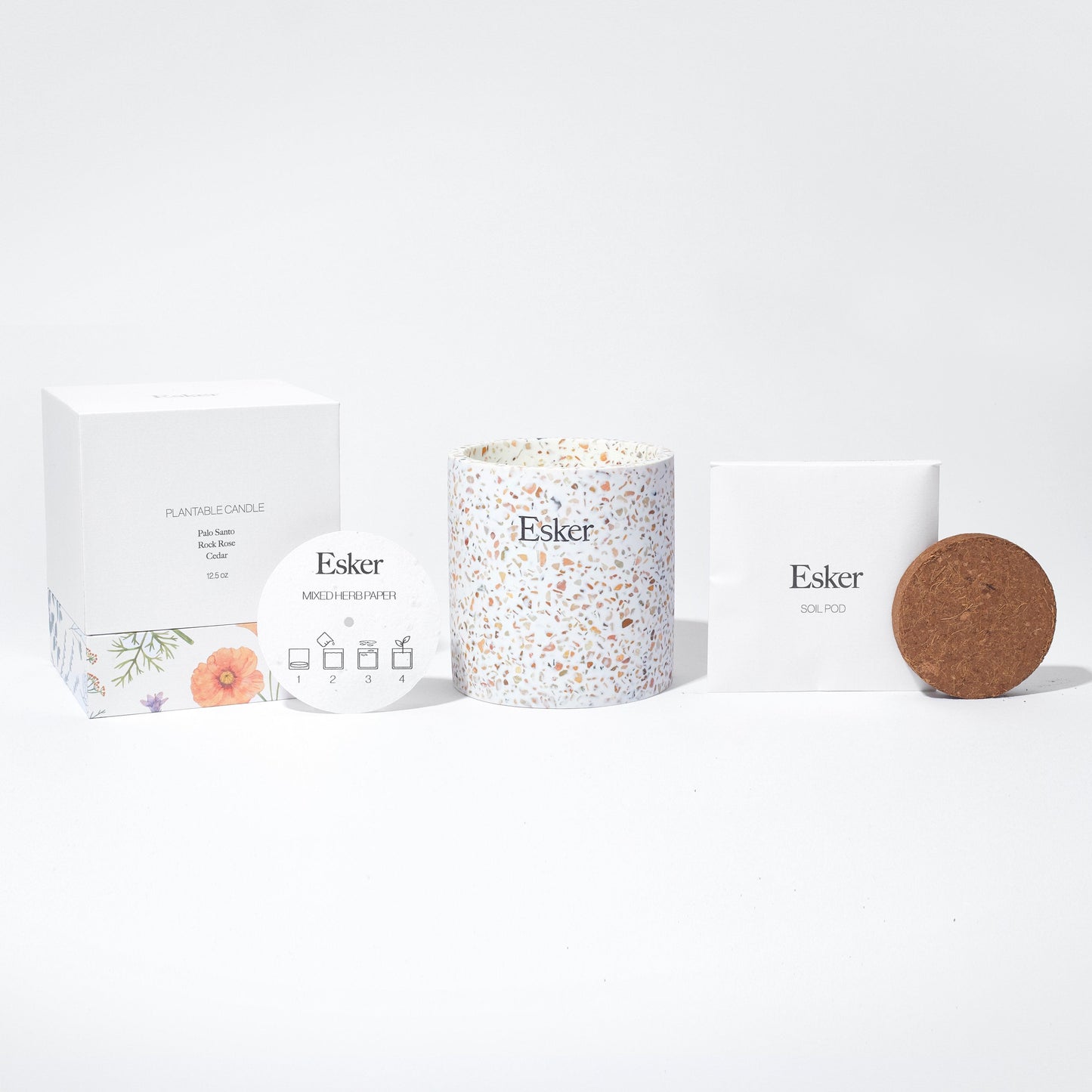 Terrazzo Plantable Candle by Esker